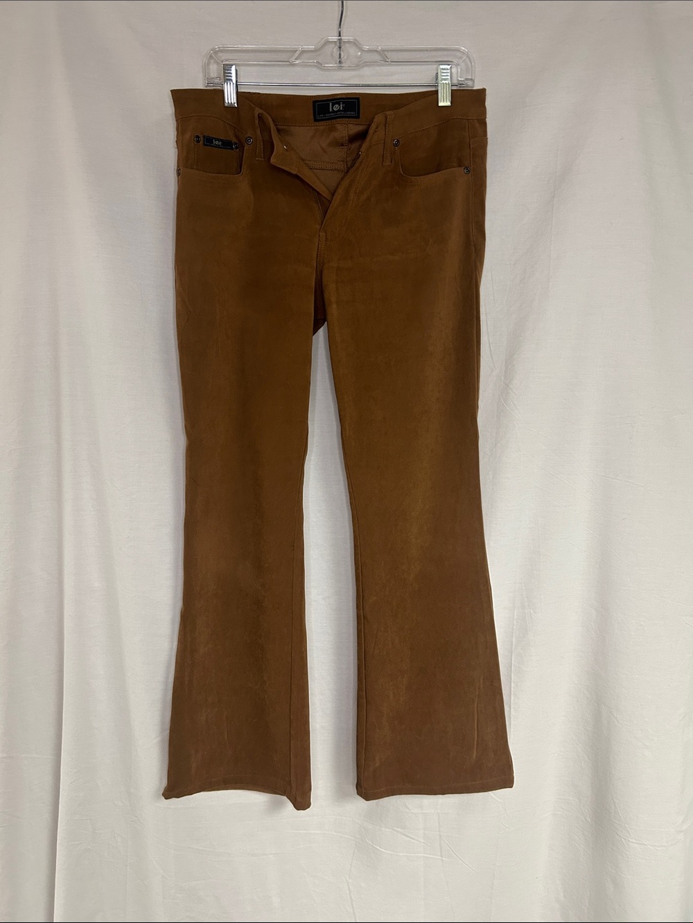 LEI Brown Suede-Look Flare Pants
